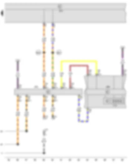 Wiring Diagram  VW JETTA SPORT WAGEN 2008 - Multifunction indicator - Control unit in dash panel insert - Onboard supply control unit - Data bus diagnostic interface