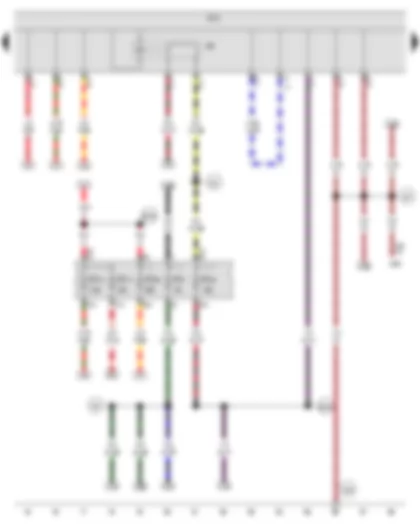 Wiring Diagram  VW JETTA SPORT WAGEN 2009 - X-contact relief relay - Onboard supply control unit - Fuse 4 on fuse holder C - Fuse 13 on fuse holder C - Fuse 15 on fuse holder C - Fuse 25 on fuse holder C - Fuse 42 on fuse holder C