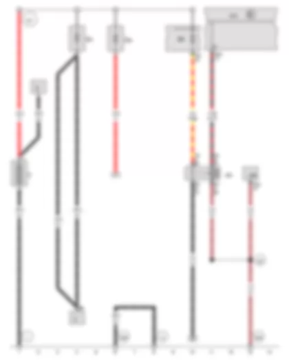 Wiring Diagram  VW JETTA SPORT WAGEN 2010 - Battery - Onboard supply control unit - Terminal 15 voltage supply relay 2