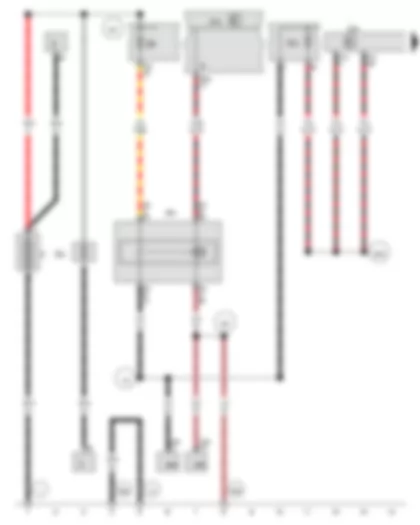 Wiring Diagram  VW JETTA SPORT WAGEN 2010 - Battery - Starter - Alternator - Airbag control unit - Onboard supply control unit - Terminal 15 voltage supply relay 2