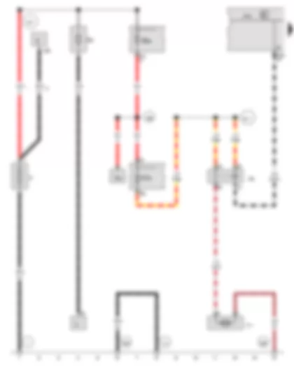 Wiring Diagram  VW JETTA SPORT WAGEN 2010 - Alternator - Headlight washer system relay - Onboard supply control unit - Headlight washer system pump