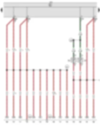 Wiring Diagram  VW JETTA SPORT WAGEN 2014 - Onboard supply control unit - Left washer jet heater element - Right washer jet heater element