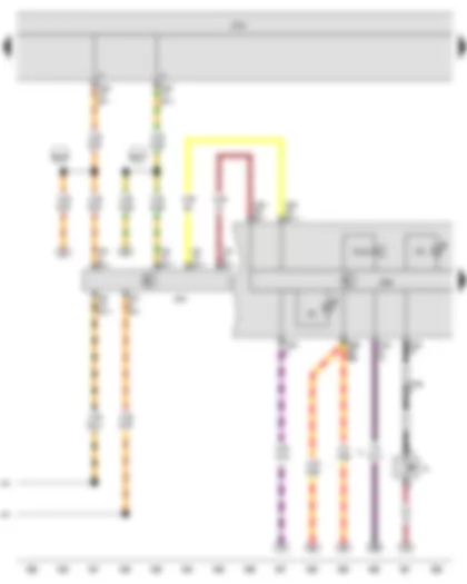 Wiring Diagram  VW JETTA SPORT WAGEN 2011 - Oil pressure switch - Onboard supply control unit - Data bus diagnostic interface - Reserve fuel warning lamp