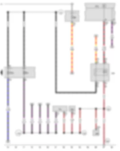 Wiring Diagram  VW JETTA SPORT WAGEN 2011 - Terminal 15 voltage supply relay - Onboard supply control unit