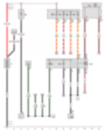 Wiring Diagram  VW JETTA SPORT WAGEN 2011 - Battery - Terminal 15 voltage supply relay - Onboard supply control unit