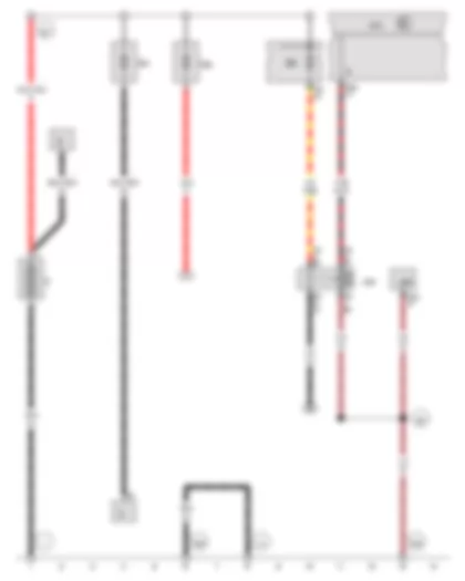 Wiring Diagram  VW JETTA SPORT WAGEN 2011 - Battery - Terminal 15 voltage supply relay - Onboard supply control unit