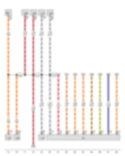 Wiring Diagram  VW JETTA SPORT WAGEN 2011 - Connection (30al) - in dash panel wiring harness - Positive connection (50) - in dash panel wiring harness - Connection (K-diagnosis wire) - in dash panel wiring harness