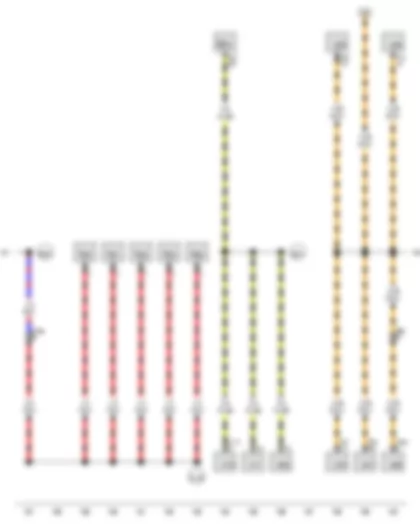 Wiring Diagram  VW JETTA SPORT WAGEN 2011 - Positive connection 1 (87a) in main wiring harness - Positive connection 2 (87a) in main wiring harness - Connection 1 (powertrain CAN bus - high) - in main wiring harness - Positive connection 2 (15a) - in engine compartment wiring harness