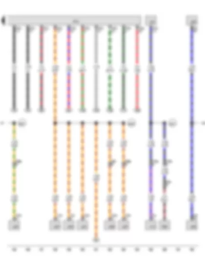 Wiring Diagram  VW JETTA SPORT WAGEN 2011 - Connection 1 (convenience CAN bus - high) - in main wiring harness - Connection 1 (convenience CAN bus - low) - in main wiring harness - Connection (seat heating) - in main wiring harness - Connection (DF) - in interior wiring harness