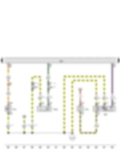 Wiring Diagram  VW JETTA 2015 - Engine control unit - Heater element relay - Charge pressure control solenoid valve - Exhaust gas recirculation cooler changeover valve
