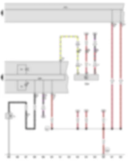 Wiring Diagram  VW JETTA 2015 - Oil pressure switch - Oil level and oil temperature sender - Control unit in dash panel insert - Onboard supply control unit - Oil pressure warning lamp