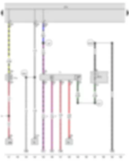 Wiring Diagram  VW JETTA 2012 - Onboard supply control unit - Automatic anti-dazzle interior mirror