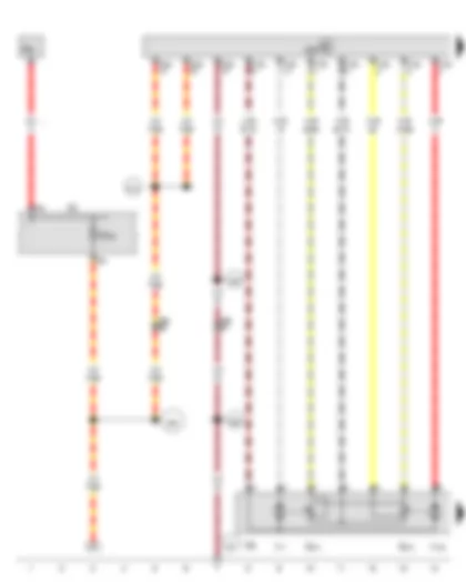 Wiring Diagram  VW JETTA 2011 - Driver door control unit - Fuse holder C - Driver side exterior mirror