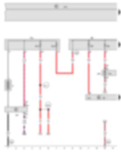 Wiring Diagram  VW JETTA 2014 - Battery - Voltage converter - Power and control electronics for electric drive - Battery monitor control unit - Onboard supply control unit - Fuse 1 in fuse holder A - Fuse 3 in fuse holder A - Fuse holder B - Terminal 30 wiring junction
