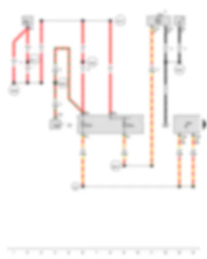 Wiring Diagram  VW JETTA 2016 - Control unit with display for radio and navigation - Onboard supply control unit - Radio - Fuse 4 in fuse holder A - Fuse holder C