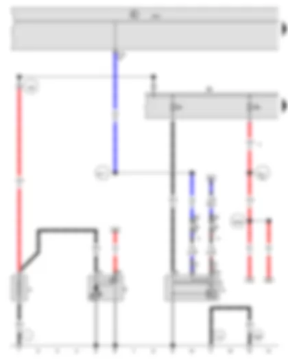 Wiring Diagram  VW JETTA 2011 - Battery - Starter - Alternator - Onboard supply control unit - Fuse holder B