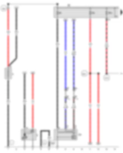 Wiring Diagram  VW JETTA 2016 - Battery - Starter - Alternator with voltage regulator - Fuse holder B - Fuse 14 on fuse holder B