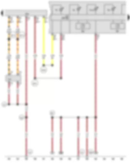 Wiring Diagram  VW JETTA 2016 - Rev. counter - Speedometer - Control unit in dash panel insert - Data bus diagnostic interface - Alternator warning lamp - Cruise control system warning lamp - Electronic power control fault lamp