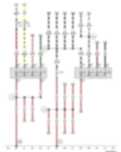 Wiring Diagram  VW JETTA 2010 - Right side light bulb - Left tail light bulb - Rear left turn signal bulb - Front right turn signal bulb - Left reversing light bulb - Left turn signal repeater bulb - Left brake and tail light bulb - Right headlight dipped beam bulb - Right headlight main beam bulb