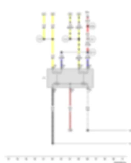 Wiring Diagram  VW JETTA 2010 - Headlight main beam relay - Fuse 2 in fuse holder A