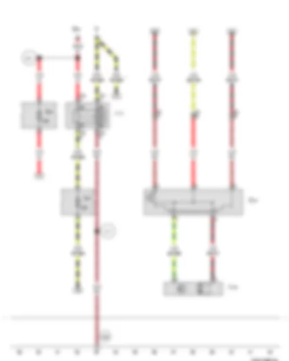 Wiring Diagram  VW JETTA 2009 - Window regulator switch in front passenger door - Central locking system relay - Central locking system fuse - Front passenger side window regulator motor