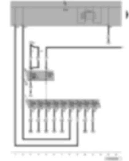 Wiring Diagram  VW JETTA 2006 - Terminal 30 voltage supply relay - onboard supply control unit