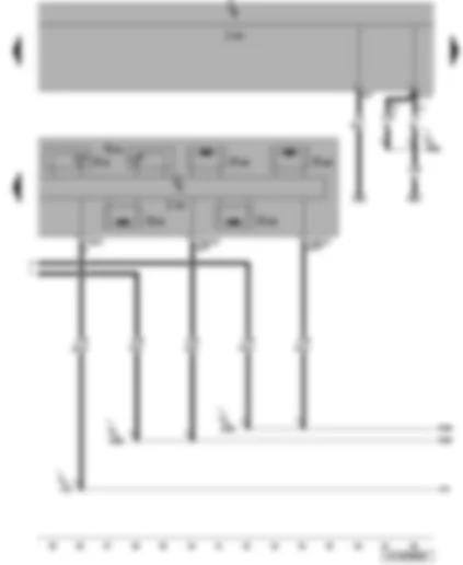 Wiring Diagram  VW JETTA 2007 - Gearbox oil temperature sender - gearbox output speed sender - input shaft speed sender - temperature sender in control unit - onboard supply control unit - mechatronic unit for double clutch gearbox