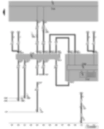 Wiring Diagram  VW JETTA 2007 - Multifunction display - control unit in dash panel insert - onboard supply control unit - data bus diagnostic interface