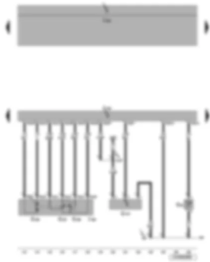 Wiring Diagram  VW JETTA 2008 - Coolant temperature display sender - fuel pressure sender for low pressure - Motronic control unit - throttle valve module