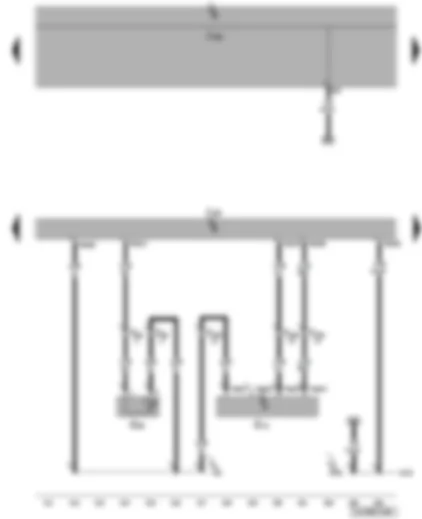 Wiring Diagram  VW JETTA 2008 - Charge air pressure sender - coolant temperature sender - Motronic control unit - onboard supply control unit