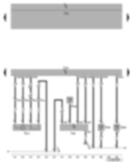 Wiring Diagram  VW JETTA 2006 - Lambda probe 2 after catalytic converter - exhaust gas temperature sender 1 - NOx sender - intake air temperature sender 2 - Motronic control unit - NOx sensor control unit