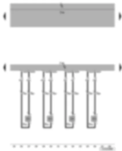 Wiring Diagram  VW JETTA 2006 - Motronic control unit - injectors