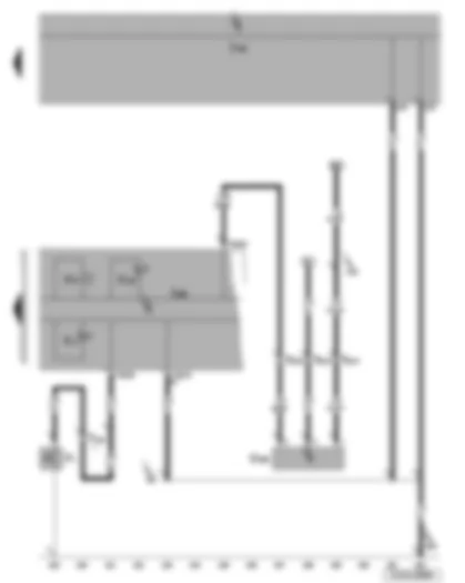 Wiring Diagram  VW JETTA 2006 - Oil pressure switch - oil level and oil temperature sender - buzzer or gong - control unit in dash panel insert - onboard supply control unit - oil pressure warning lamp - oil level warning lamp