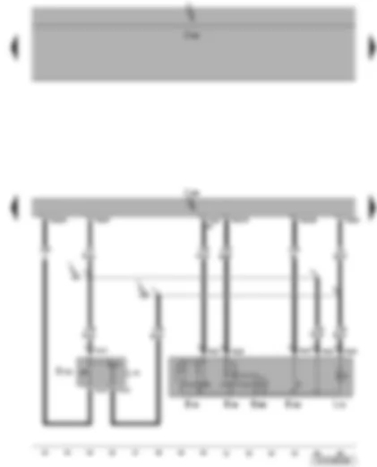 Wiring Diagram  VW JETTA 2006 - Mirror adjustment switch - mirror adjustment change-over switch - exterior mirror heater button - mirror fold-in feature system switch - fuel tank flap release button - driver door control unit