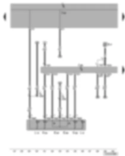 Wiring Diagram  VW JETTA 2006 - Interior monitoring deactivation switch - deactivation button for vehicle inclination sender - convenience system central control unit