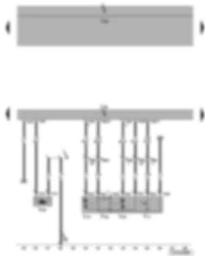 Wiring Diagram  VW JETTA 2006 - Rear left door contact switch - rear left central locking lock unit - convenience system central control unit - tank filler flap locking motor - rear left door central locking deadlock function motor - rear left door central locking motor