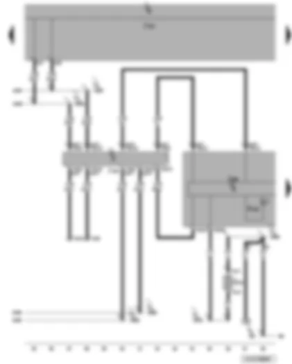 Wiring Diagram  VW JETTA 2007 - Front left brake pad wear sender - control unit in dash panel insert - onboard power supply control unit - data bus diagnostic interface - tyre pressure monitor display warning lamp - 16-pin connector - self-diagnosis connection