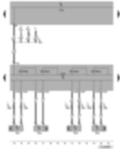 Wiring Diagram  VW JETTA 2008 - Onboard supply control unit - inlet valve - switch valve