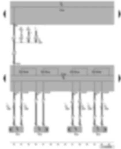 Wiring Diagram  VW JETTA 2006 - Onboard supply control unit - inlet valve - switch valve