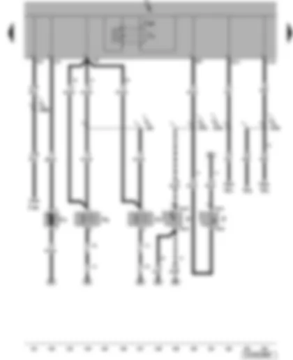 Wiring Diagram  VW JETTA 2008 - Brake light switch - treble tone horn - bass tone horn - onboard supply control unit - washer pump