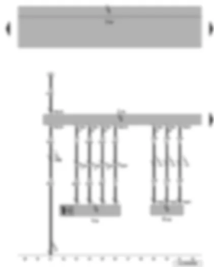 Wiring Diagram  VW JETTA 2009 - Headlight range control sender 1 - left front axle - headlight range control - control unit - left headlight range control motor