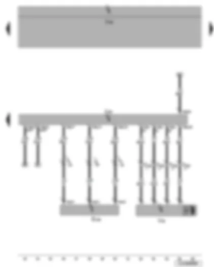 Wiring Diagram  VW JETTA 2010 - Headlight range control sender 2 - left rear axle - headlight range control - control unit - right headlight range control motor