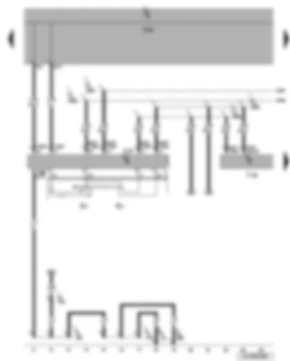 Wiring Diagram  VW JETTA 2008 - Turn signal switch - headlight dipper/flasher switch - onboard supply control unit - steering column electronics control unit - data bus diagnostic interface