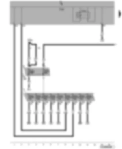 Wiring Diagram  VW JETTA 2007 - Terminal 30 voltage supply relay - onboard supply control unit