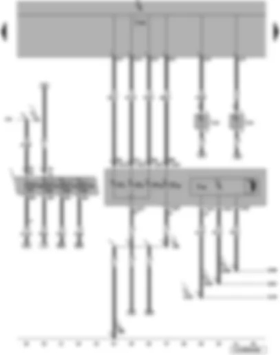 Wiring Diagram  VW JETTA 2009 - Onboard supply control unit - left fog light bulb - right fog light bulb - fuses (SC)