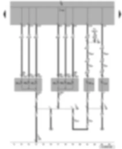 Wiring Diagram  VW JETTA 2006 - Onboard power supply control unit - rear right fog light bulb - left reversing light bulb