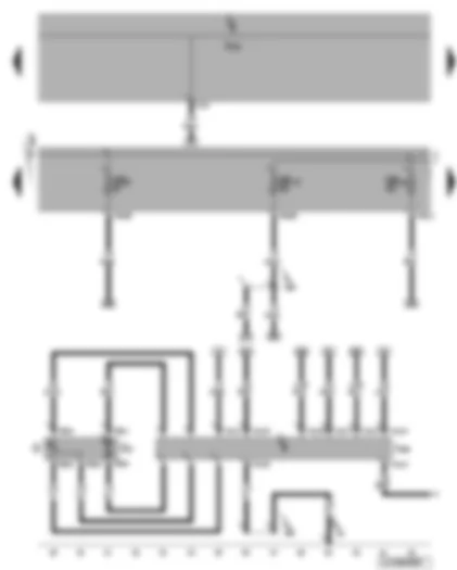 Wiring Diagram  VW JETTA 2006 - Fuel gauge sender - fuel system pressurisation pump - onboard supply control unit - fuel pump control unit
