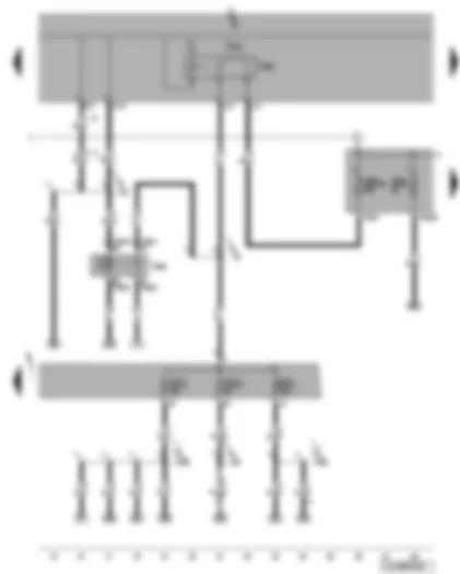 Wiring Diagram  VW JETTA 2009 - Terminal 15 voltage supply relay 2 - terminal 50 voltage supply relay - fuses
