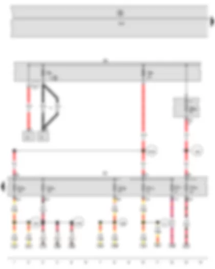 Wiring Diagram  VW JETTA 2008 - Battery - Onboard supply control unit - Fuse holder A - Fuse holder C