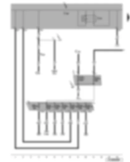 Wiring Diagram  VW JETTA 2007 - Terminal 30 voltage supply relay - onboard supply control unit - fuses